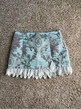Sugar Thrillz Pale Blue Brocade Skirt